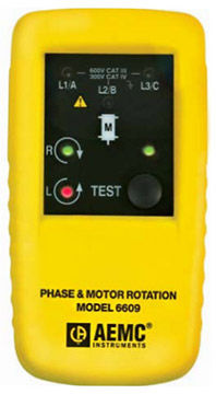 AEMC 6609 Phase & Motor Rotation Meter | Phase Rotation Testers | AEMC-Electrical Testers |  Supplier Nigeria Karachi Lahore Faisalabad Rawalpindi Islamabad Bangladesh Afghanistan