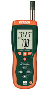 Extech HD500 Psychrometer with IR Thermometer | Humidity Meters / Hygrometers | Extech-Humidity Meters / Hygrometers |  Supplier Nigeria Karachi Lahore Faisalabad Rawalpindi Islamabad Bangladesh Afghanistan