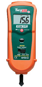 Extech RPM10 Photo/Contact Tachometer with Infrared Thermometer | Tachometers / Stroboscopes | Extech-Tachometers / Stroboscopes |  Supplier Nigeria Karachi Lahore Faisalabad Rawalpindi Islamabad Bangladesh Afghanistan