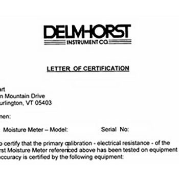Delmhorst Certificate of Conformance | Delmhorst Instrument |  Supplier Nigeria Karachi Lahore Faisalabad Rawalpindi Islamabad Bangladesh Afghanistan